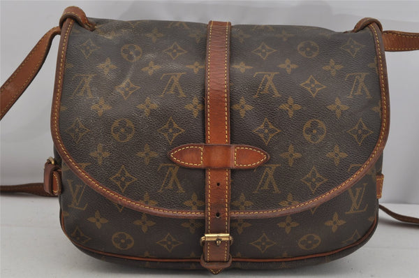 Authentic Louis Vuitton Monogram Saumur 30 Shoulder Cross Bag M42256 LV 5916J