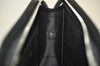 Authentic BURBERRY Vintage Leather Clutch Hand Bag Purse Black 5916K