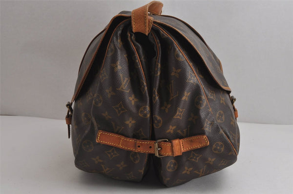 Authentic Louis Vuitton Monogram Saumur 35 Shoulder Cross Bag M42254 LV 5917J