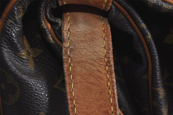 Authentic Louis Vuitton Monogram Saumur 35 Shoulder Cross Bag M42254 LV 5917J