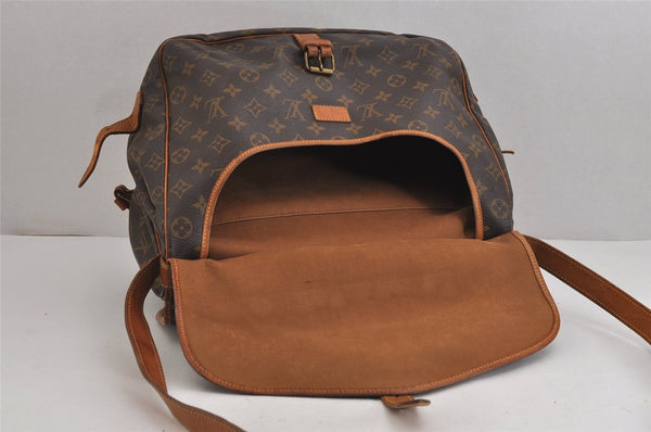 Authentic Louis Vuitton Monogram Saumur 35 Shoulder Cross Bag M42254 LV 5917J