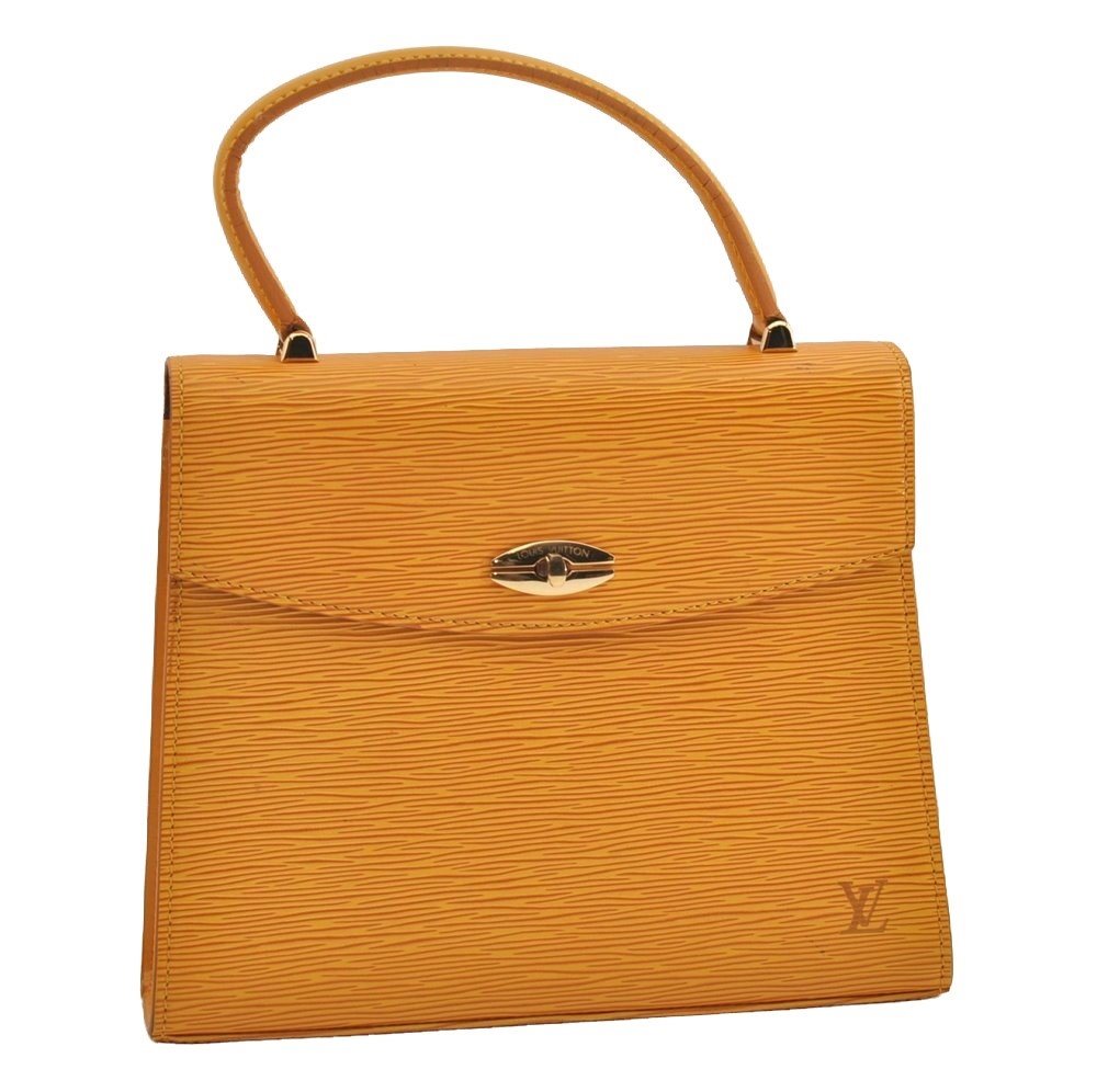Authentic Louis Vuitton Epi Malesherbes Hand Bag Purse Yellow M52379 LV 5919J