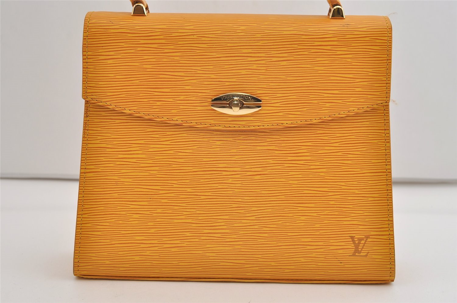 Authentic Louis Vuitton Epi Malesherbes Hand Bag Purse Yellow M52379 LV 5919J