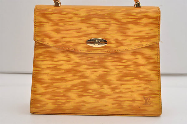 Authentic Louis Vuitton Epi Malesherbes Hand Bag Purse Yellow M52379 LV 5919J