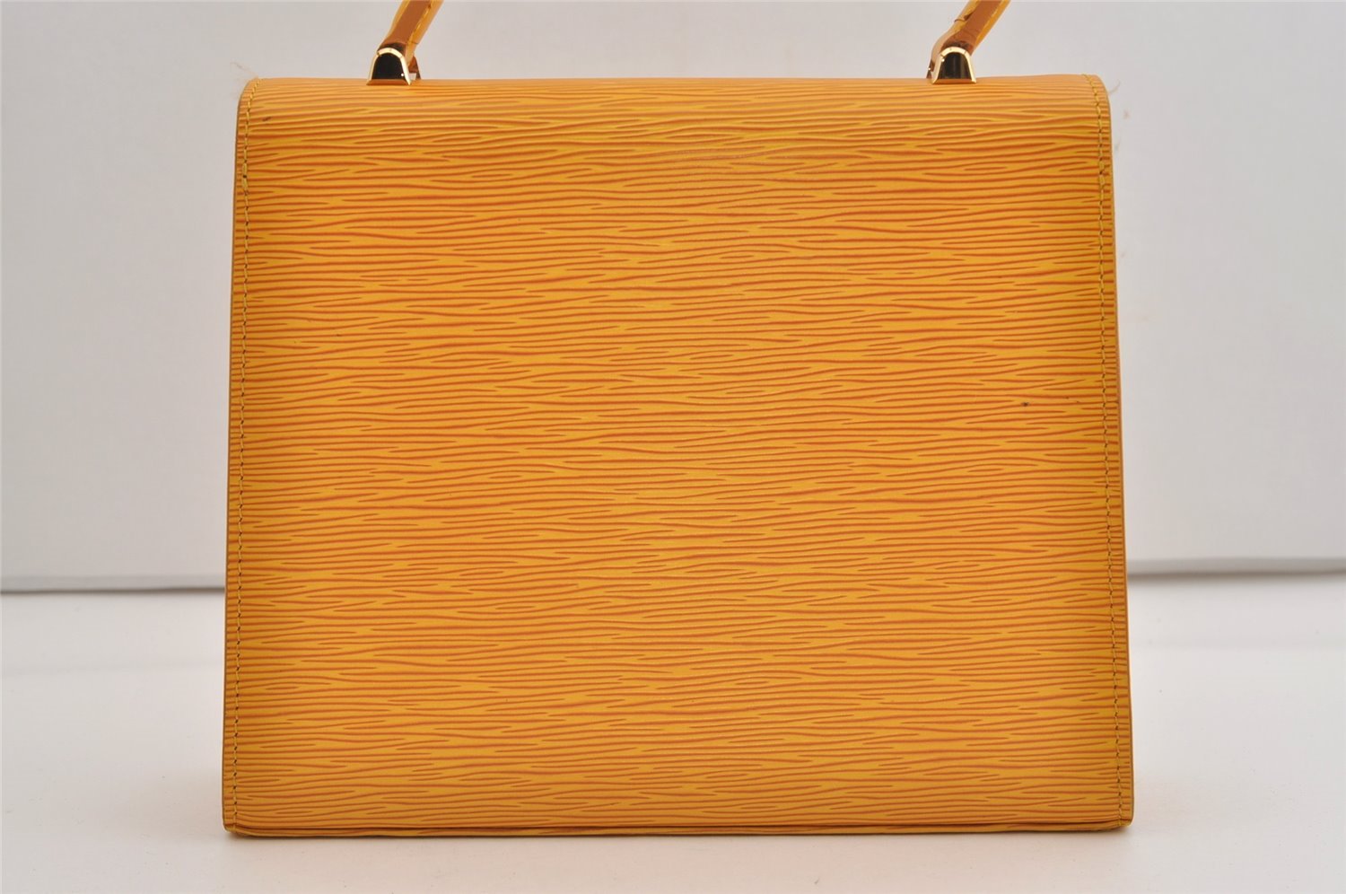 Authentic Louis Vuitton Epi Malesherbes Hand Bag Purse Yellow M52379 LV 5919J