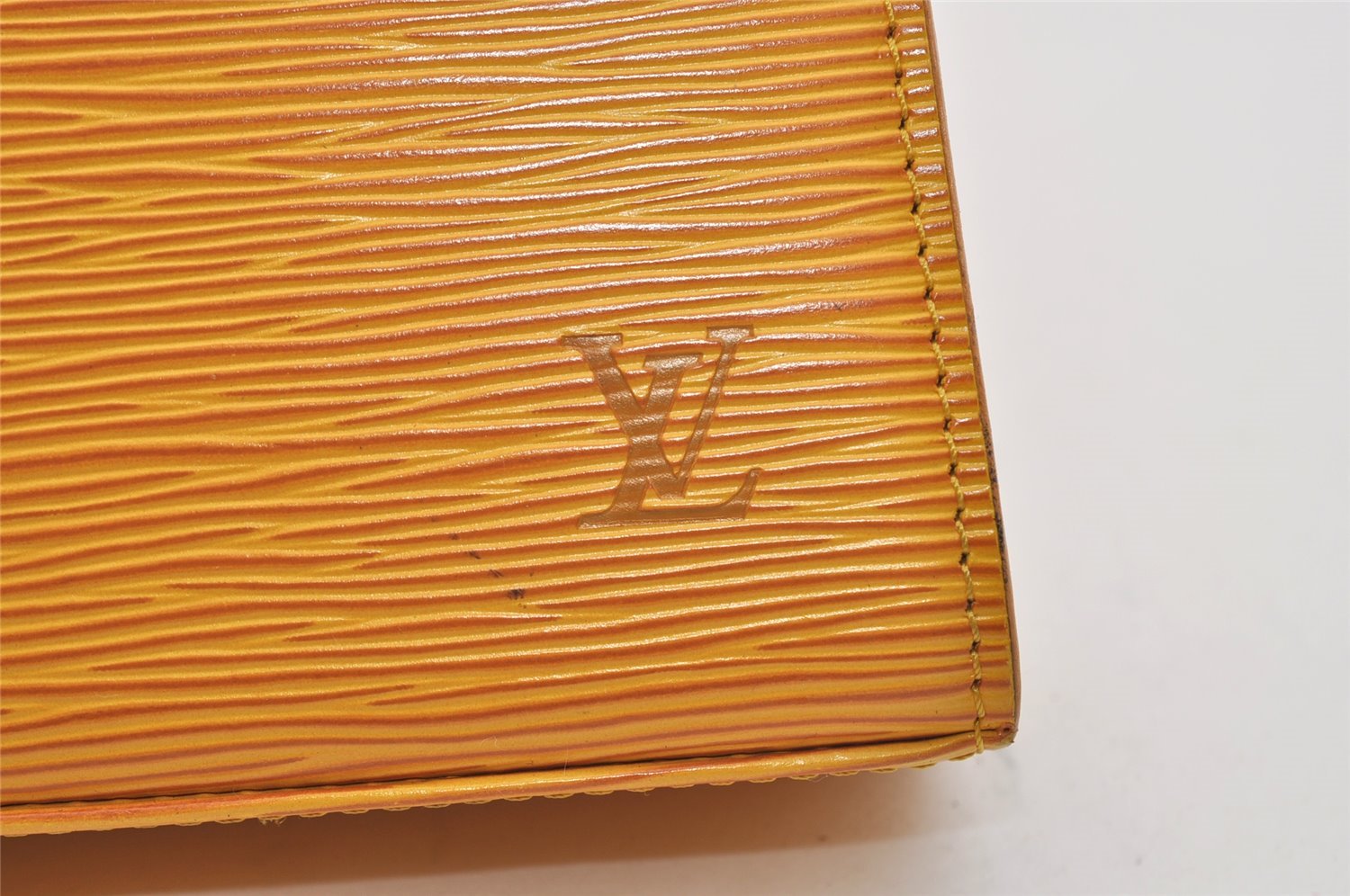 Authentic Louis Vuitton Epi Malesherbes Hand Bag Purse Yellow M52379 LV 5919J