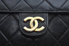 Authentic CHANEL Lamb Skin Matelasse 25 Shoulder Bag Purse Black Junk 5920J