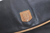 Authentic CELINE Vintage Clutch Hand Bag Purse Leather Black 5920K