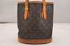 Authentic Louis Vuitton Monogram Bucket PM Shoulder Tote Bag M42238 Junk 5921J