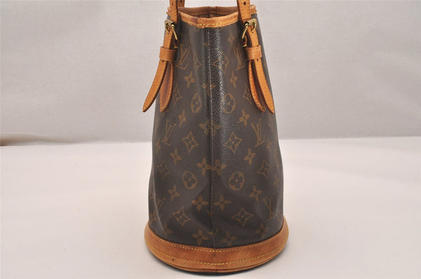 Authentic Louis Vuitton Monogram Bucket PM Shoulder Tote Bag M42238 Junk 5921J