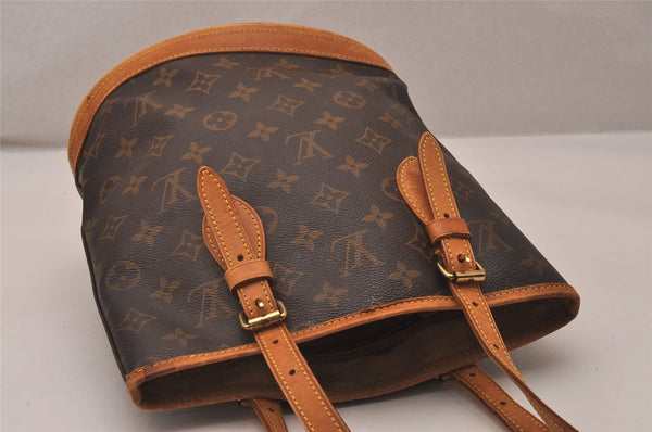 Authentic Louis Vuitton Monogram Bucket PM Shoulder Tote Bag M42238 Junk 5921J