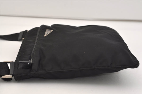 Authentic PRADA Nylon Tessuto Leather Shoulder Cross Body Bag Purse Black 5922J