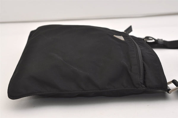 Authentic PRADA Nylon Tessuto Leather Shoulder Cross Body Bag Purse Black 5922J