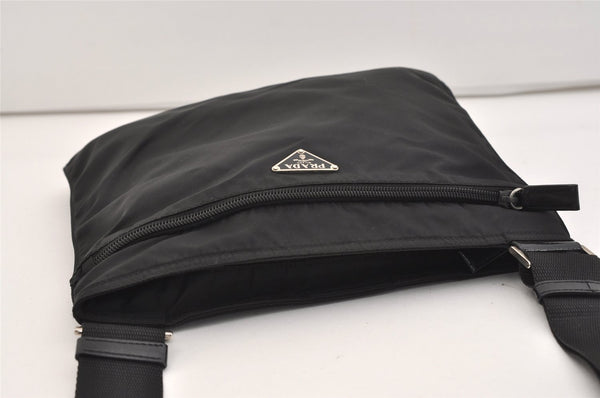 Authentic PRADA Nylon Tessuto Leather Shoulder Cross Body Bag Purse Black 5922J