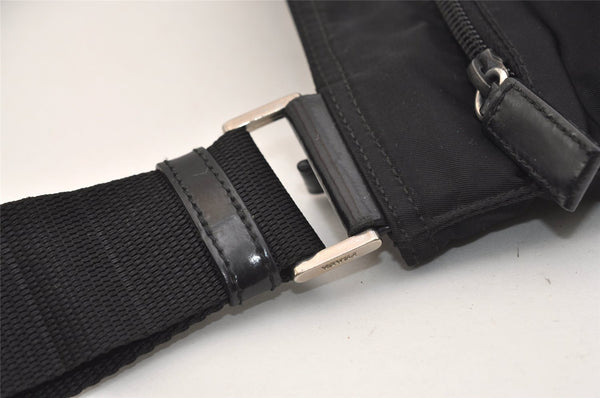 Authentic PRADA Nylon Tessuto Leather Shoulder Cross Body Bag Purse Black 5922J