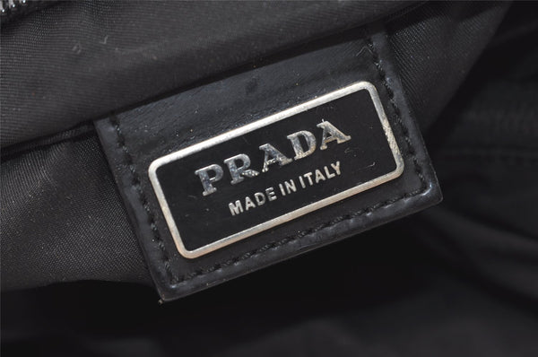 Authentic PRADA Nylon Tessuto Leather Shoulder Cross Body Bag Purse Black 5922J