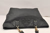 Authentic TORY BURCH Vintage Marion Chain Shoulder Tote Bag Leather Black 5922K