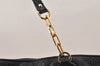 Authentic TORY BURCH Vintage Marion Chain Shoulder Tote Bag Leather Black 5922K