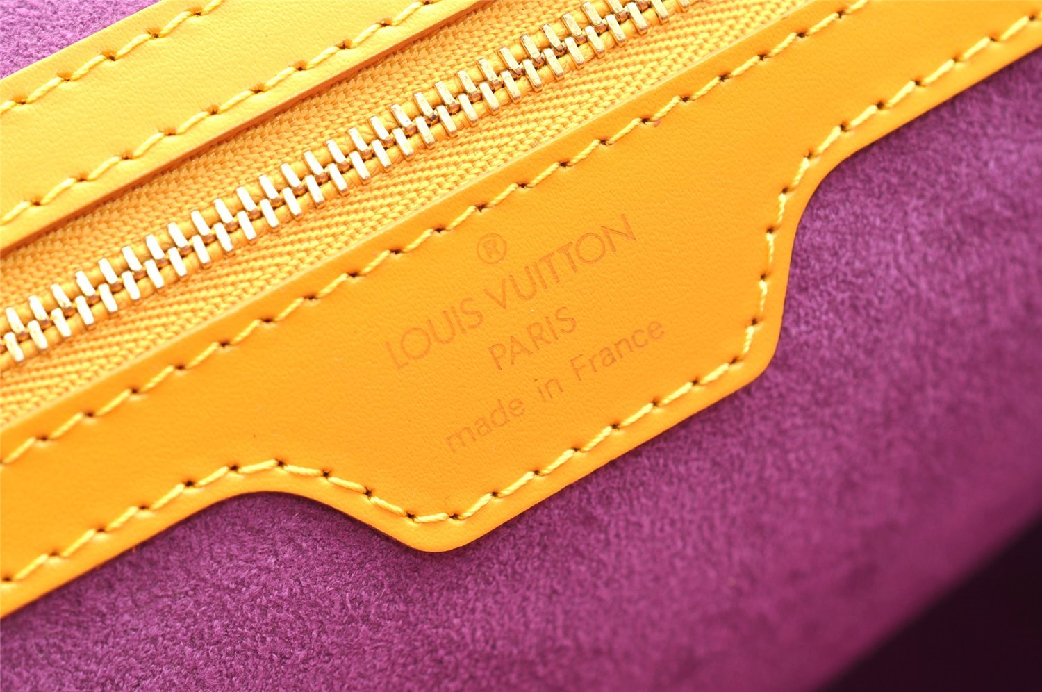 Authentic Louis Vuitton Epi Lussac Shoulder Tote Bag Yellow M52289 LV 5923I