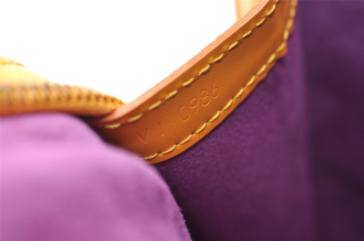 Authentic Louis Vuitton Epi Lussac Shoulder Tote Bag Yellow M52289 LV 5923I