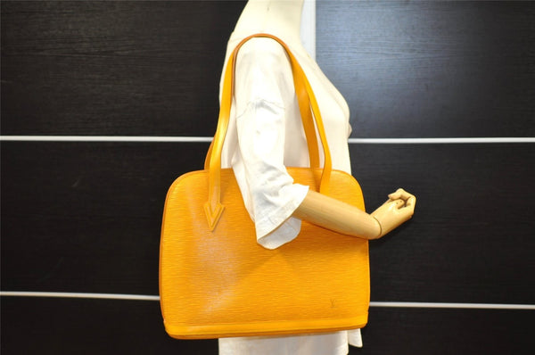 Authentic Louis Vuitton Epi Lussac Shoulder Tote Bag Yellow M52289 LV 5923I