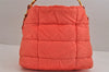 Authentic PRADA Nylon Tessuto Enamel Shoulder Hand Bag Purse Orange 5923J