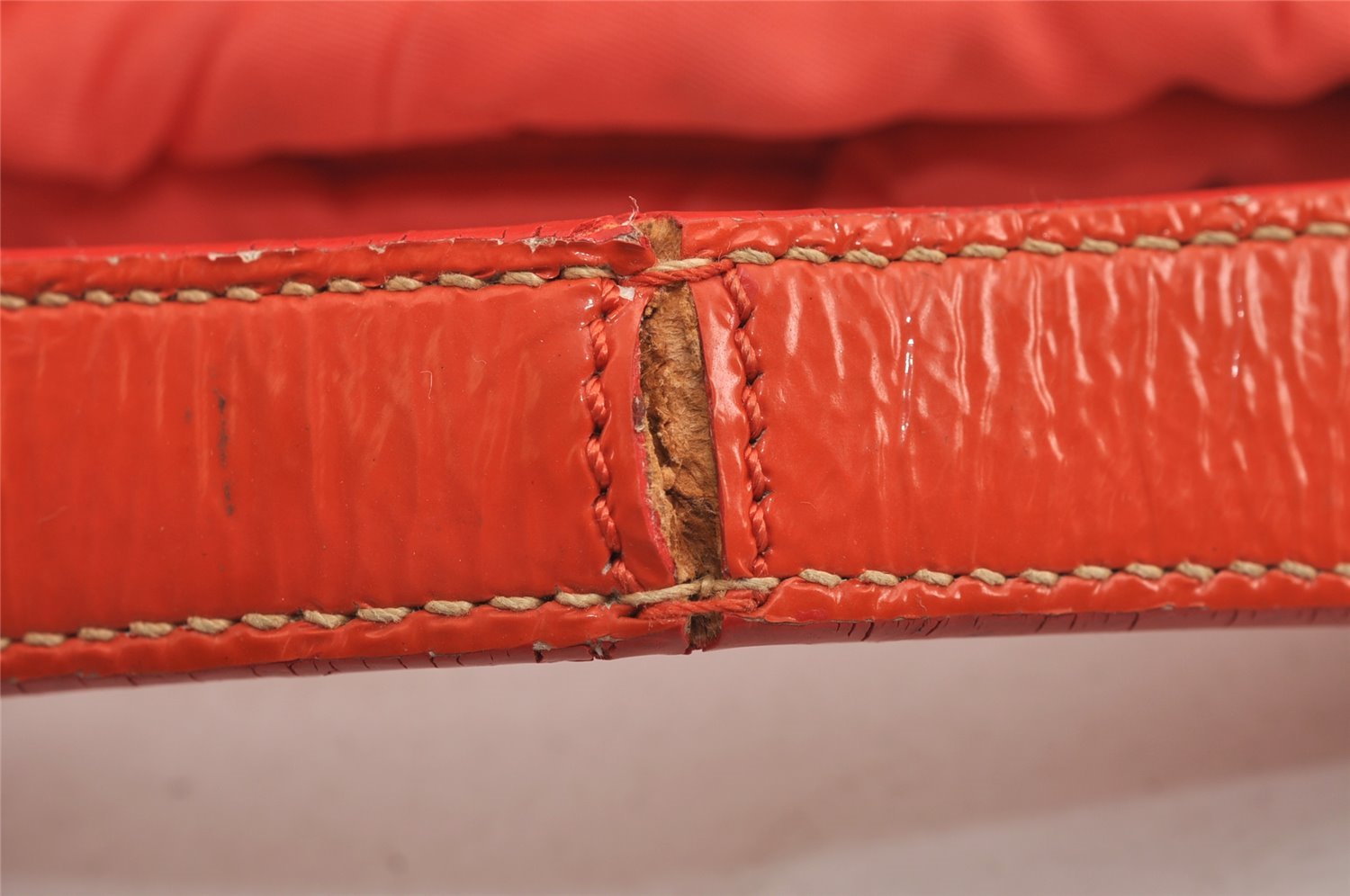 Authentic PRADA Nylon Tessuto Enamel Shoulder Hand Bag Purse Orange 5923J