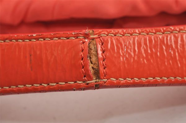 Authentic PRADA Nylon Tessuto Enamel Shoulder Hand Bag Purse Orange 5923J