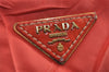 Authentic PRADA Nylon Tessuto Enamel Shoulder Hand Bag Purse Orange 5923J