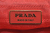 Authentic PRADA Nylon Tessuto Enamel Shoulder Hand Bag Purse Orange 5923J