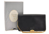 Authentic Christian Dior Chain Shoulder Cross Body Bag Leather Black Box 5923K