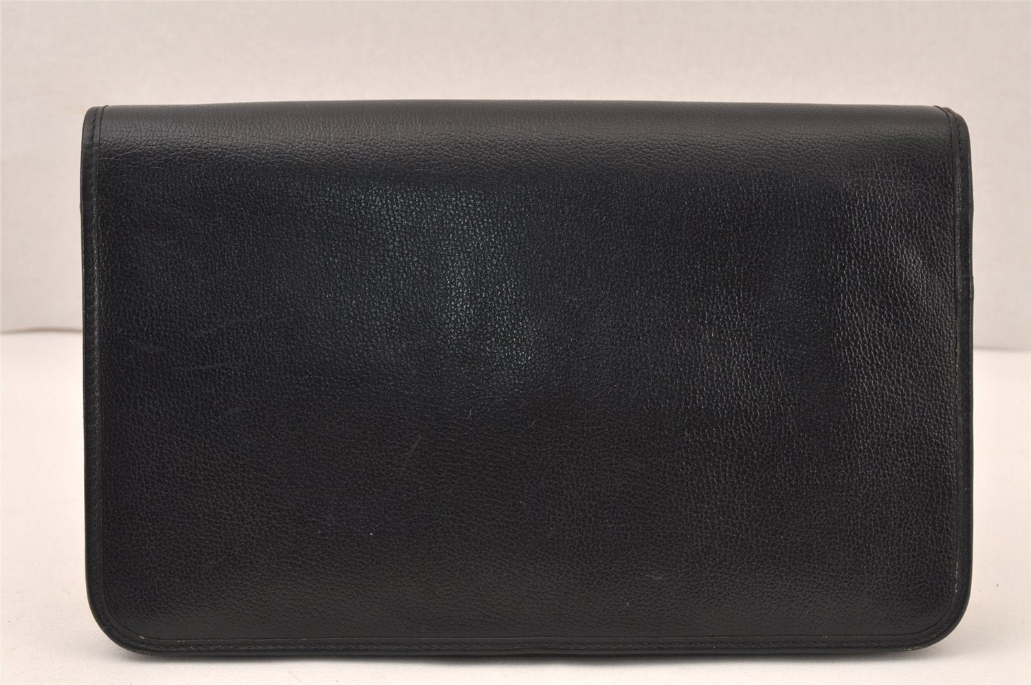 Authentic Christian Dior Chain Shoulder Cross Body Bag Leather Black Box 5923K