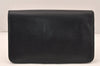 Authentic Christian Dior Chain Shoulder Cross Body Bag Leather Black Box 5923K