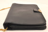 Authentic Christian Dior Chain Shoulder Cross Body Bag Leather Black Box 5923K