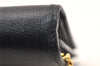Authentic Christian Dior Chain Shoulder Cross Body Bag Leather Black Box 5923K