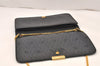 Authentic Christian Dior Chain Shoulder Cross Body Bag Leather Black Box 5923K