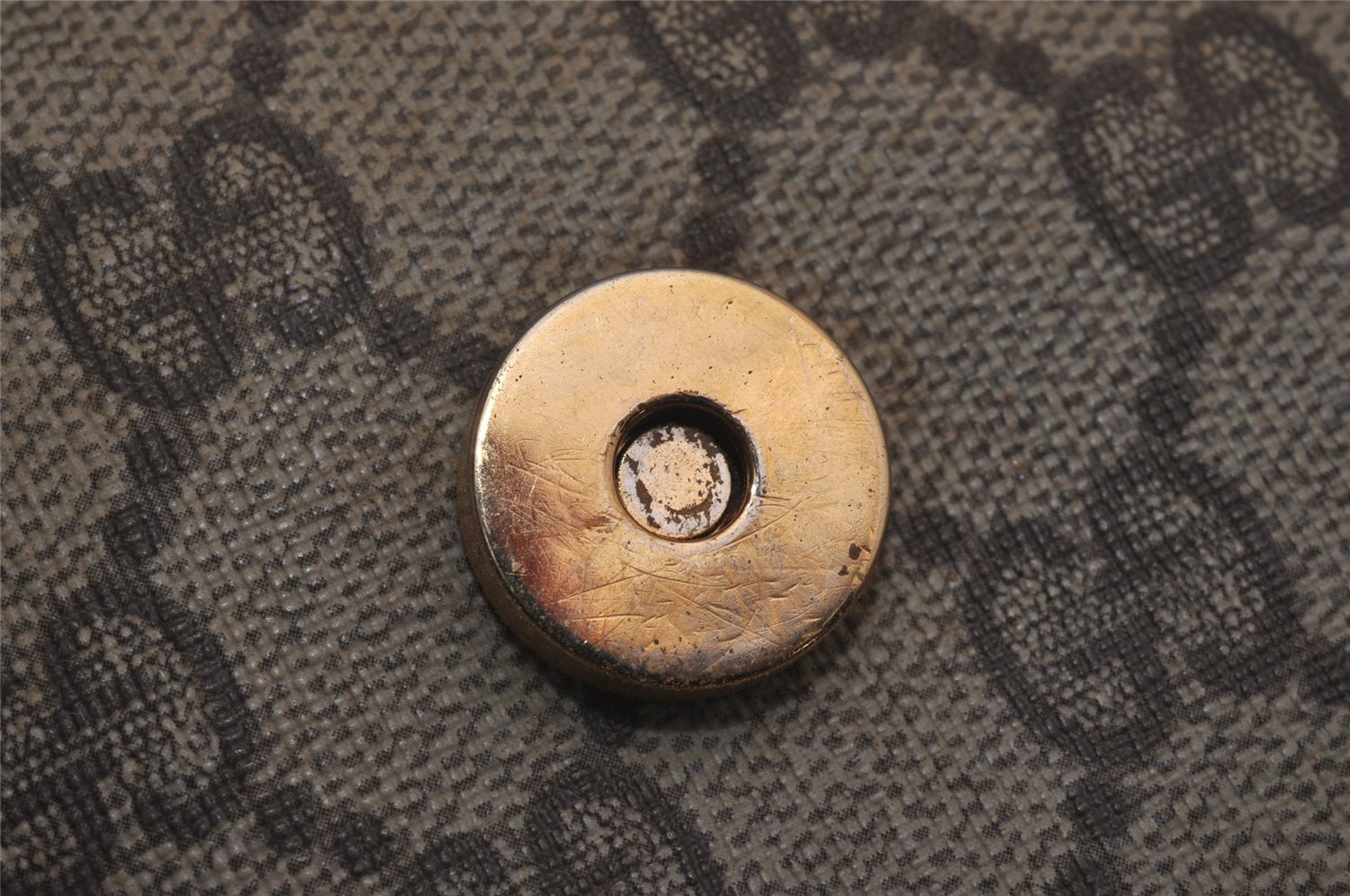 Authentic GUCCI Shoulder Cross Body Bag Purse GG PVC Leather Brown Junk 5925I