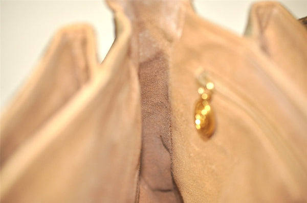 Authentic GUCCI Shoulder Cross Body Bag Purse GG PVC Leather Brown Junk 5925I