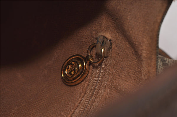 Authentic GUCCI Shoulder Cross Body Bag Purse GG PVC Leather Brown Junk 5925I