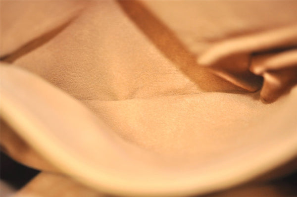 Authentic GUCCI Shoulder Cross Body Bag Purse GG PVC Leather Brown Junk 5925I