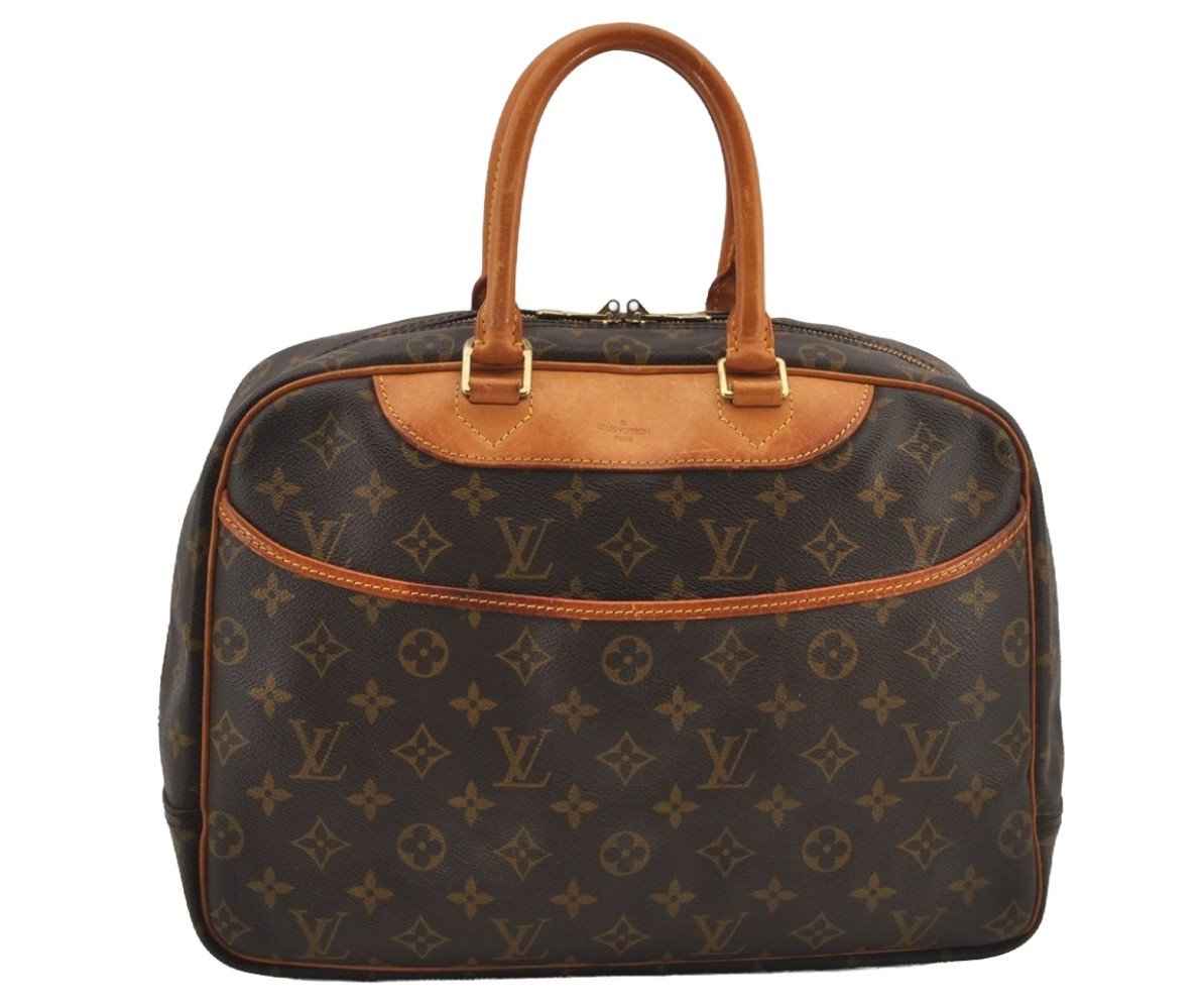 Authentic Louis Vuitton Monogram Deauville Hand Bag M47270 LV 5926J