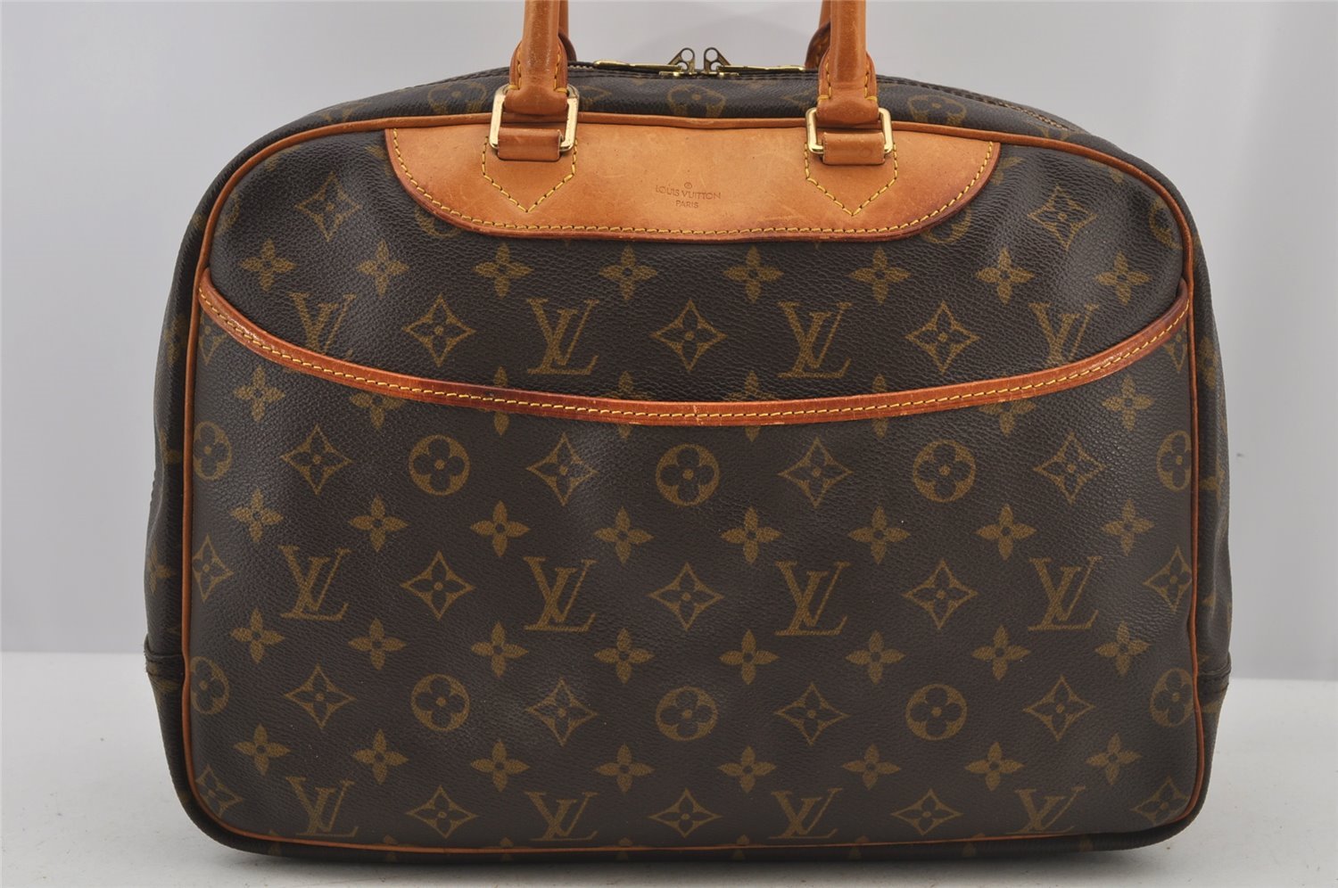 Authentic Louis Vuitton Monogram Deauville Hand Bag M47270 LV 5926J