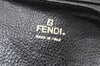 Authentic FENDI Pequin Vintage Hand Bag Purse PVC Leather Brown Black 5927K