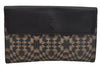 Authentic GUCCI GG Caleido Clutch Documents Case PVC Leather 406725 Black 5930J