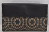 Authentic GUCCI GG Caleido Clutch Documents Case PVC Leather 406725 Black 5930J
