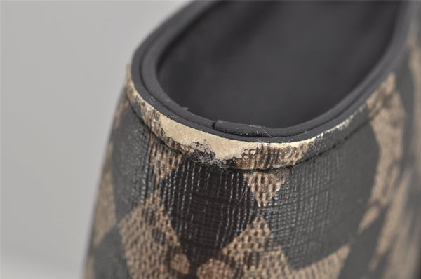 Authentic GUCCI GG Caleido Clutch Documents Case PVC Leather 406725 Black 5930J