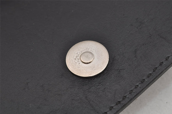 Authentic GUCCI GG Caleido Clutch Documents Case PVC Leather 406725 Black 5930J