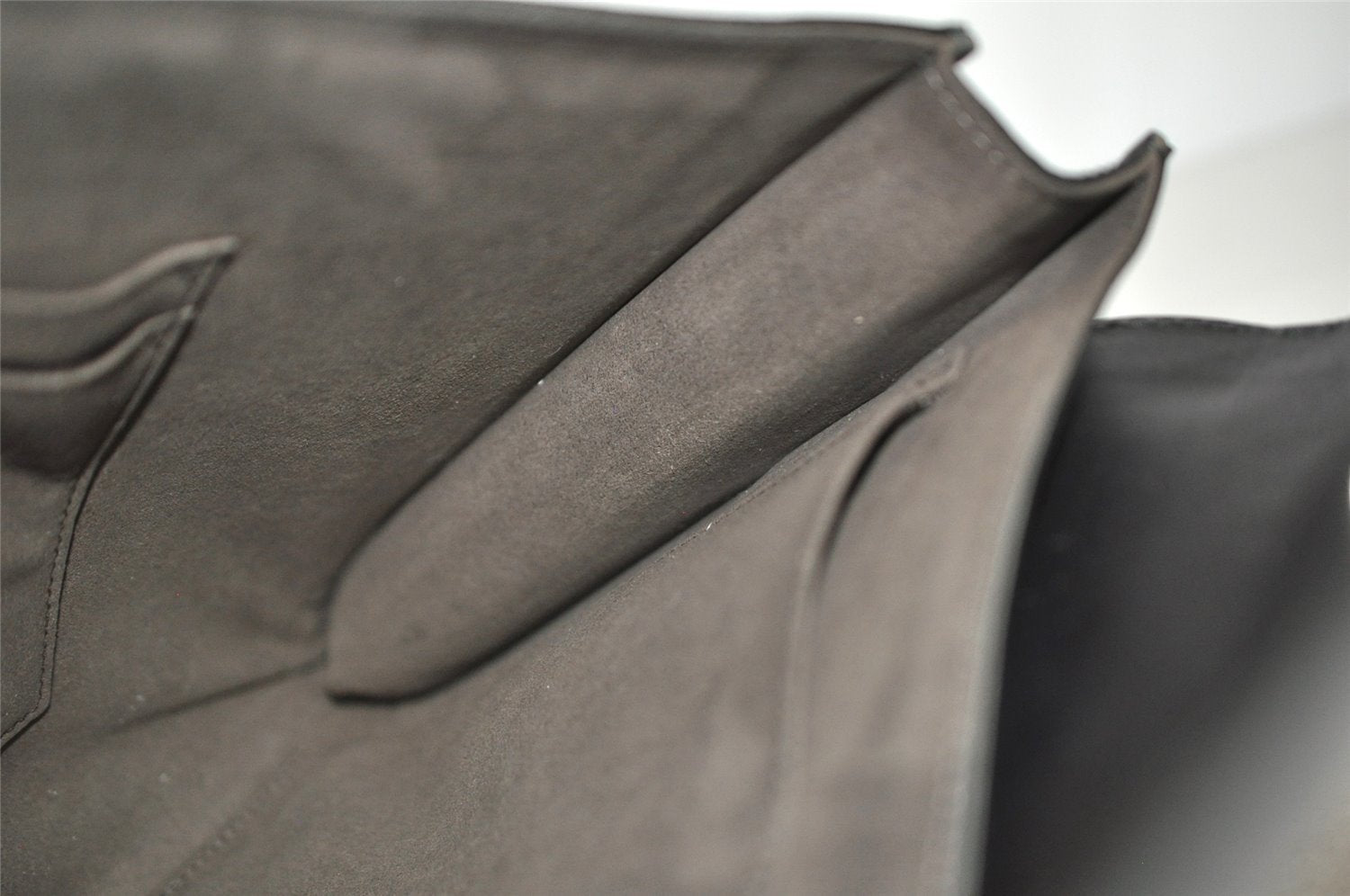 Authentic GUCCI GG Caleido Clutch Documents Case PVC Leather 406725 Black 5930J