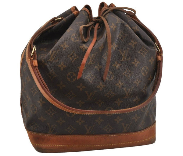 Authentic Louis Vuitton Monogram Noe Shoulder Drawstring Bag M42224 LV 5931J