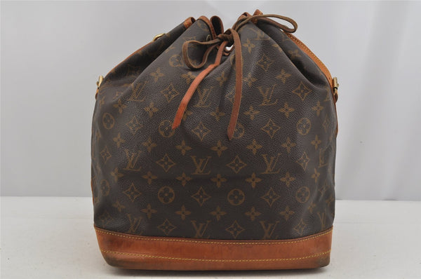 Authentic Louis Vuitton Monogram Noe Shoulder Drawstring Bag M42224 LV 5931J